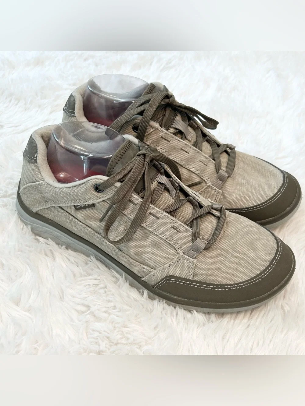 Simms Westshore Slip On Shoes Men’s Sz 10.5 Beige Fishing Deck Sneakers Comfort